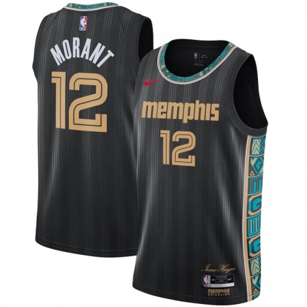Men's Memphis Grizzlies Ja Morant #12 Black 2020/21 Swingman Jersey - City Edition-Pro Kit Vault | Brand New 26/27 Sports Jerseys